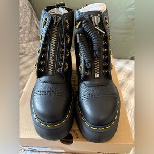 SINCLAIR MAX PISA LEATHER PLATFORM BOOTS